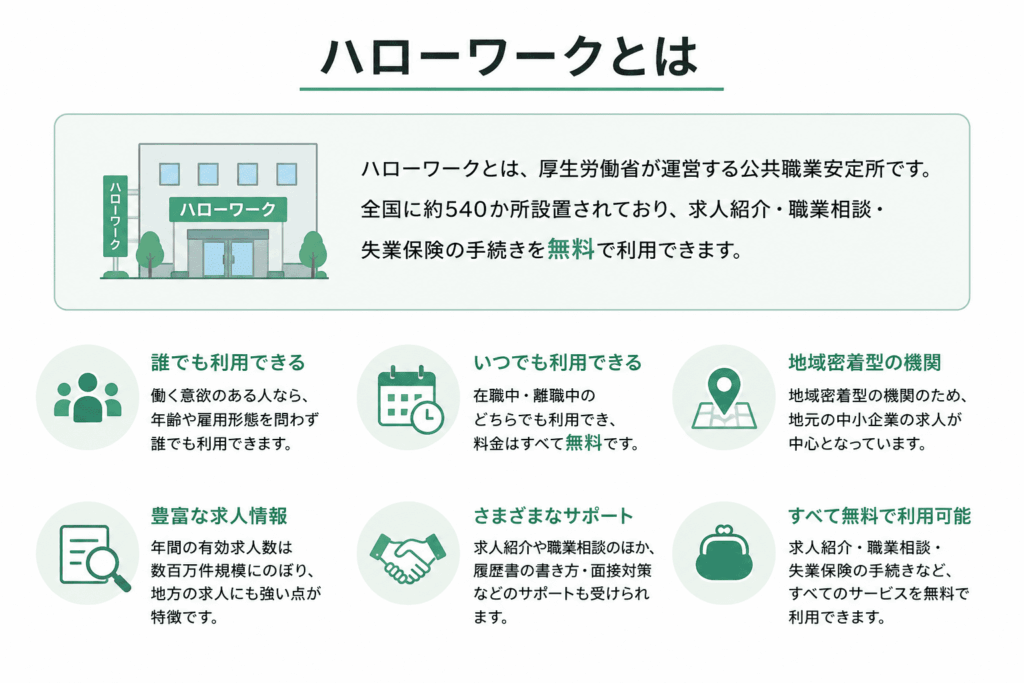 ハローワークの転職相談で何ができる？相談内容・予約方法・他の相談先まで解説