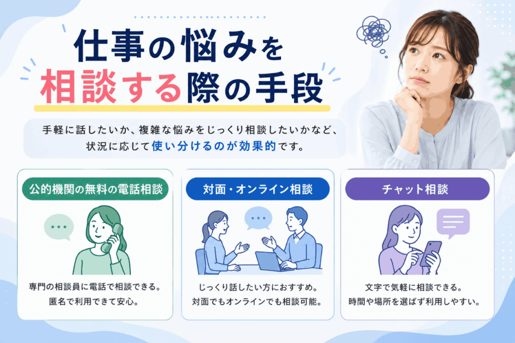 仕事の悩みを相談する際の手段