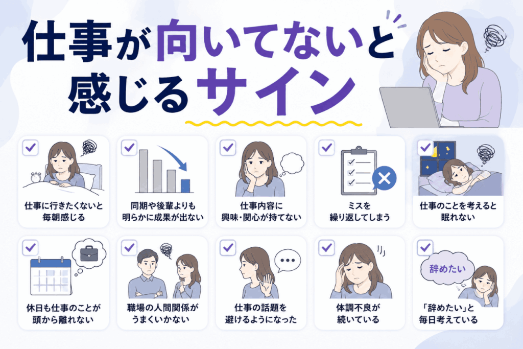 仕事が向いてないと感じるサイン
