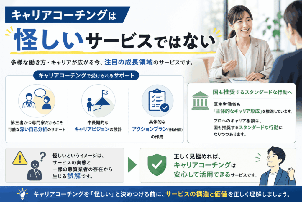 キャリアコーチングは怪しいサービスではない