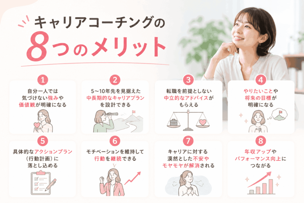 キャリアコーチングの8つのメリット