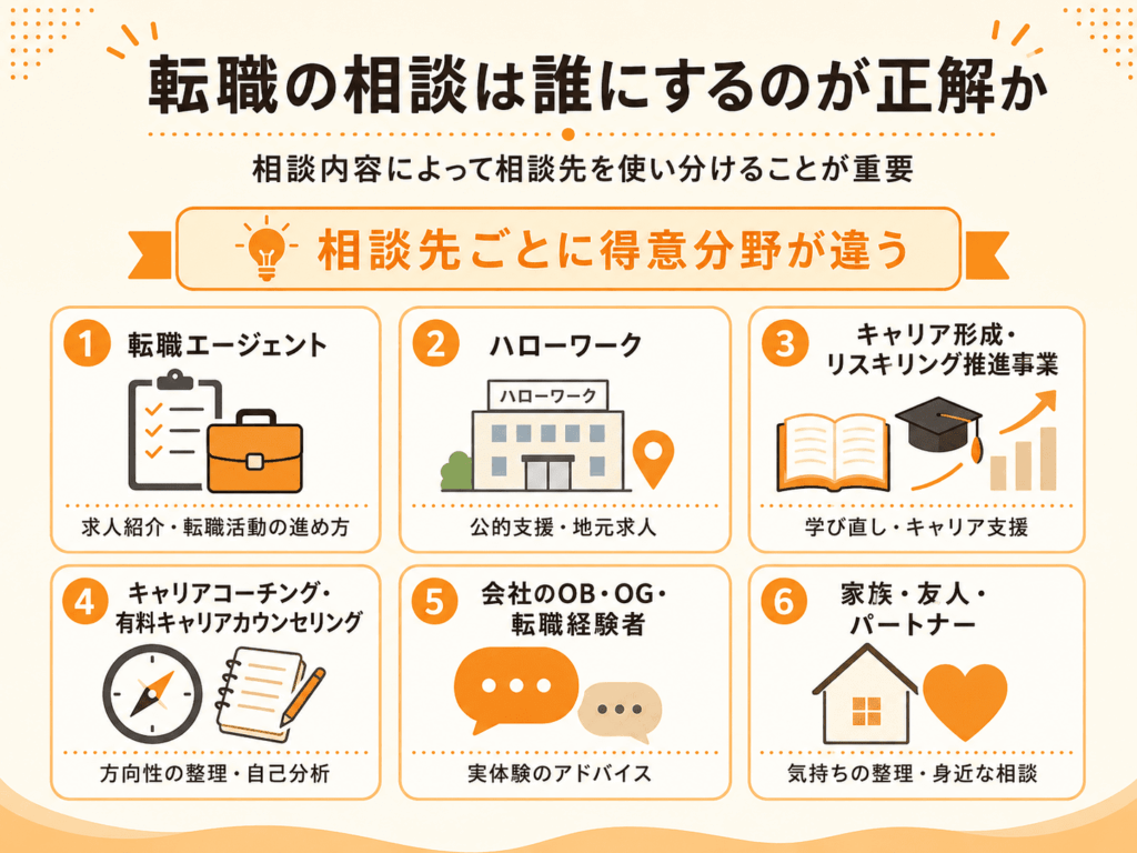 転職の相談は誰にするのが正解？相談先の選び方と注意点を解説